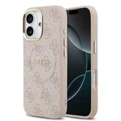 Guess PU Leather 4G Gold Frame MagSafe Hoesje iPhone 17 – Roze