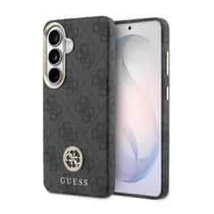 Guess PU Leather 4G Strass Logo Magnetisch Hoesje Samsung Galaxy S26 – Zwart