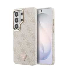 Guess PU Leather 4G Rhinestone Triangle Magnetic Case Samsung Galaxy S26 Ultra – Pink