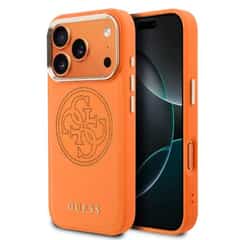 Guess PU Perforated 4G Logo MagSafe Case for iPhone 17 Pro Max / 18 Pro Max – Orange