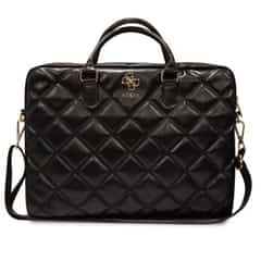 Guess PU Quilted 4G Metal Logo Laptoptas – 15 en 16 inch – Zwart