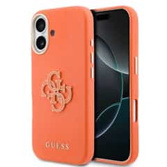 Guess PU Resin Logo Hoesje iPhone 17 – Oranje
