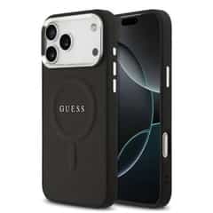 Guess PU Saffiano MagSafe Case for iPhone 17 Pro Max and iPhone 18 Pro Max – Black