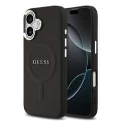 Guess PU Saffiano MagSafe Hoesje iPhone 17 – Zwart