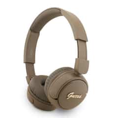 Guess Script Metal Logo Draadloze Koptelefoon – Bruin