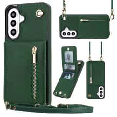 Solidenz Fashion Wallet case with lanyard Samsung Galaxy A57 – Green