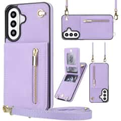 Solidenz Fashion Wallet case with lanyard Samsung Galaxy A57 – Violet