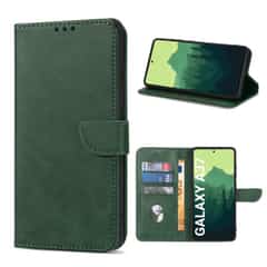 Solidenz Bookcase Case for Samsung Galaxy A37 – Holds 3 cards, magnetic – Green