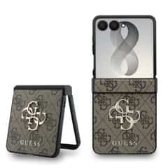 Guess PU 4G Metal Logo Hoesje Samsung Galaxy Z Flip 8 – Bruin