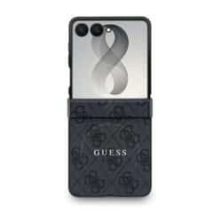 Guess PU Leather 4G Magnetisch Hoesje Samsung Galaxy Z Flip 8 – Zwart