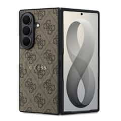 Guess PU Leather 4G Magnetisch Hoesje Samsung Galaxy Z Fold 8 Ultra – Bruin