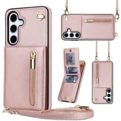 Solidenz Fashion Portemonnee hoesje met koord Samsung Galaxy S26 FE – Roségoud