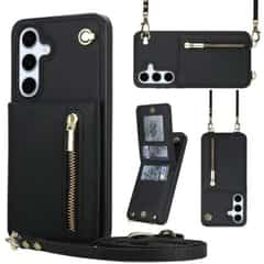 Solidenz Fashion Portemonnee hoesje met koord Samsung Galaxy S26 FE – Zwart