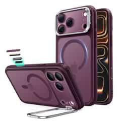 Esr Classic Hybrid Kickstand MagSafe for iPhone 17 Pro Max/18 Pro Max – Matte Dark Bordeaux Red