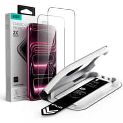 Esr Ultrafit Classic Tempered Glass 2-Pack for iPhone 17 Pro/18 Pro – Black