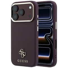 Guess Saffiano Small 4G & Classic Logo MagSafe Case for iPhone 18 Pro Max / 17 Pro Max in red