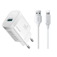 Joyroom 18W USB Charger with 1 m USB-A to Lightning Cable, White