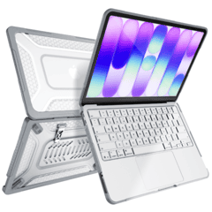Turtle Shift Shield Hard Case Laptop Cover for MacBook Neo 13-inch 2026 A18 – Gray/Silver