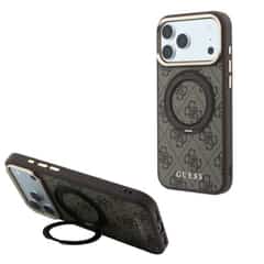 Guess 4G Ring Stand MagSafe Case for iPhone 17 Pro and iPhone 18 Pro, Brown