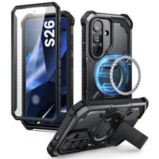 Armorbox Samsung Galaxy S26 case with screen protector – Black