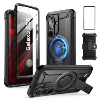 Supcase MagPro hoesje Samsung Galaxy S26 met screenprotector – Zwart
