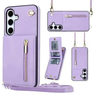 Solidenz Fashion Portemonnee hoesje met koord Samsung Galaxy S26 FE – Violet