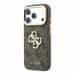 Guess PU 4G Strass Metal Logo hoesje voor iPhone 17 Pro en iPhone 18 Pro – Bruin-2