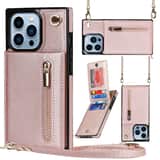 Variation Solidenz Fashion Wallet met koord iPhone 13 Pro – Rosegoud