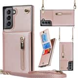 Variation Solidenz Fashion Wallet met koord Samsung S23 – Rosegoud