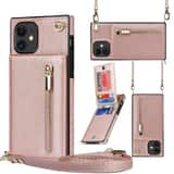 Variation Solidenz Fashion Wallet with Lanyard for iPhone 12 Pro – 12 – Rose Gold
