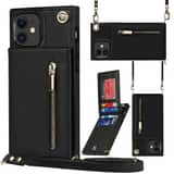Variation Solidenz Fashion Wallet with Lanyard for iPhone 12 Pro – 12 – Black