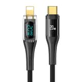Variation USAMS 20W USB-C naar Lightning kabel 1.2m – Digitaal Display – Zwart