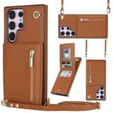 Variation Solidenz Fashion Wallet met koord Samsung Galaxy S22 Ultra – Bruin