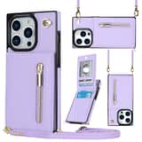 Variation Solidenz Fashion Wallet met koord iPhone 13 Pro Max – Violet
