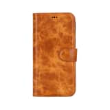 Variation Solidenz Moda Book iPhone 13 Pro Max echt leren hoesje – Lichtbruin