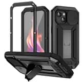 Variation Dust-proof Metal Case for iPhone 15 – Black