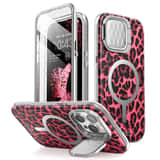 Variation Cosmo iPhone 15 Pro Max Mag Case met Screen protector – Roze luipaard