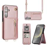 Variation Solidenz Fashion Wallet met koord Samsung Galaxy S24 – Roségoud