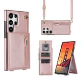 Variation Solidenz Fashion Wallet met koord Samsung Galaxy S24 Ultra – Roségoud