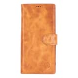 Variation Solidenz Moda Book Samsung S24 Ultra echt leren hoesje – Lichtbruin