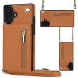 Variation Solidenz Fashion Portemonnee hoesje met koord iPhone 16 – Bruin