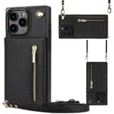 Variation Solidenz Fashion Portemonnee hoesje met koord iPhone 16 Pro Max – Zwart