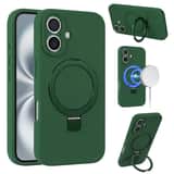Variation MagSafe siliconen hoesje iPhone 16 Plus – Versie 2 – Groen