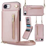 Variation Solidenz Fashion Portemonnee hoesje met koord iPhone 17e / 16e – Roségoud