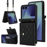 Variation Fashion Portemonnee hoesje met koord Samsung Galaxy Z Flip 7 – Zwart