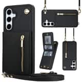 Variation Solidenz Fashion Portemonnee hoesje met koord Samsung Galaxy S25 FE – Zwart