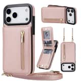 Variation Solidenz Fashion Portemonnee hoesje met koord iPhone 17 Pro Max – Roségoud