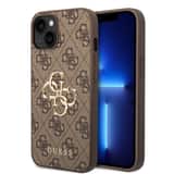 Variation Guess Metal Logo iPhone 15 hoesje – Bruin