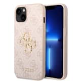 Variation Guess Metal Logo iPhone 15 hoesje – Roze