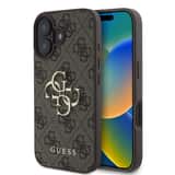 Variation Guess Metal Logo iPhone 16 hoesje – Bruin
